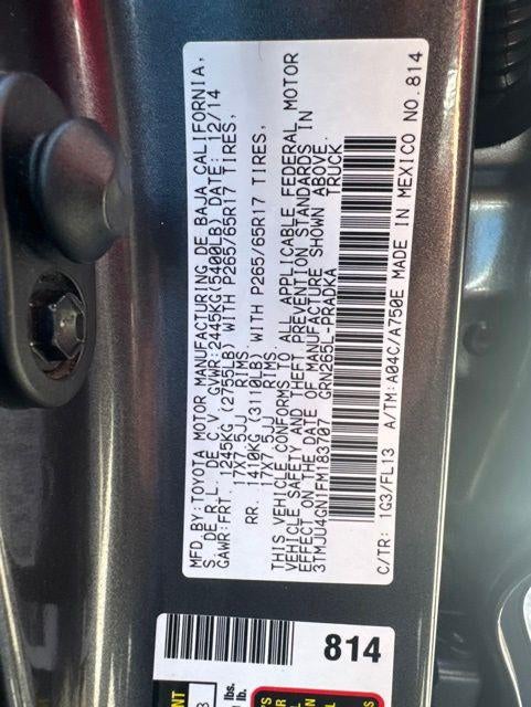 2015 Toyota TACOMA PRERUNNER PreRunner V6