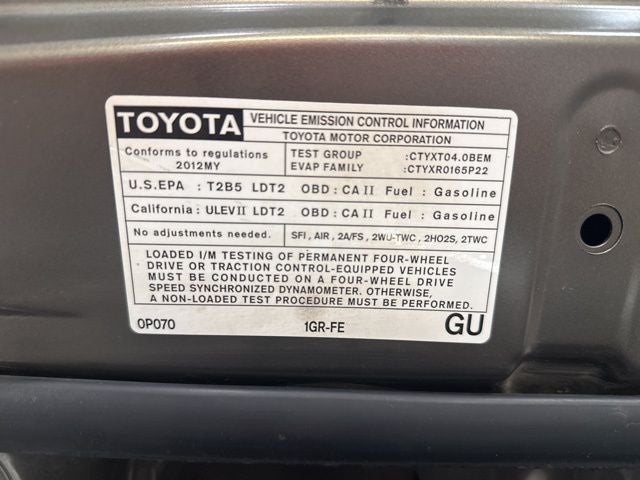 2012 Toyota TACOMA PRERUNNER PreRunner V6