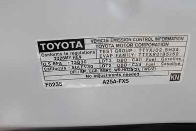 2026 Toyota Sienna XSE 7 Passenger