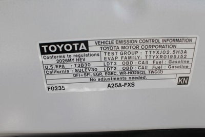 2026 Toyota Sienna XSE 7 Passenger