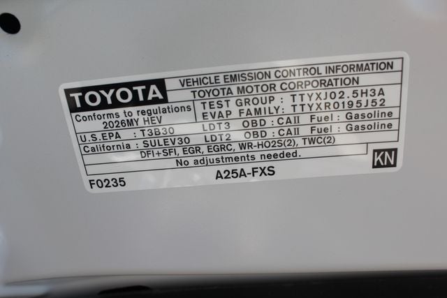 2026 Toyota Sienna XLE 7 Passenger