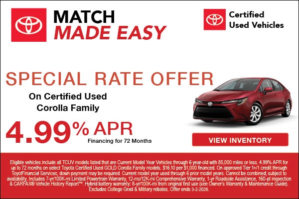 Certified Toyota COROLLA 