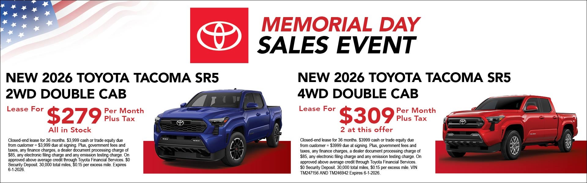 Memorial Day Sales Event