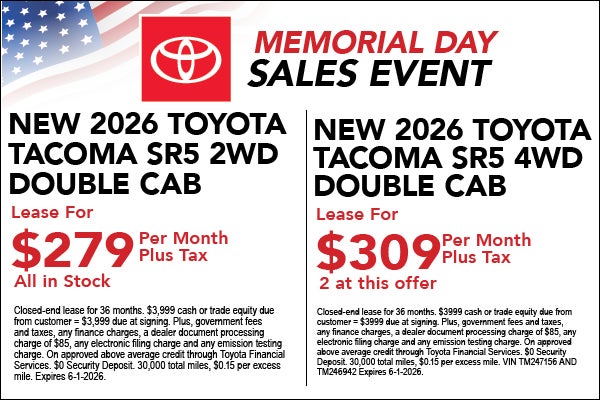 Memorial Day Sales Event
