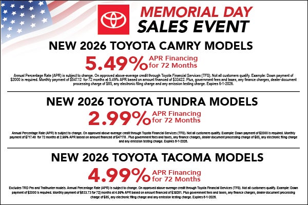 Memorial Day Sales Event