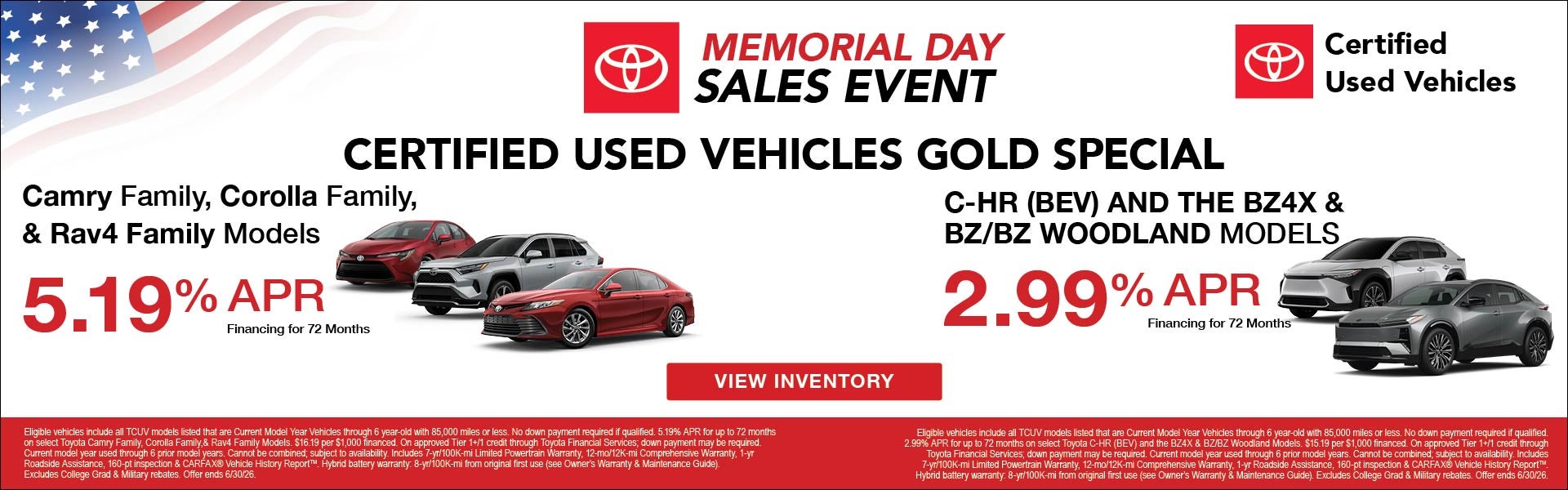 Memorial Day Sales Event
