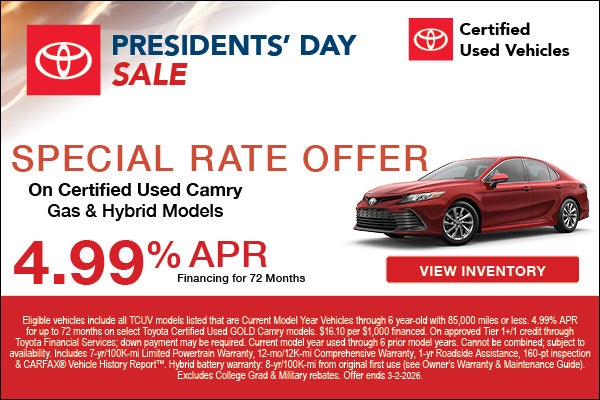 Toyota CAMRY Certified Used