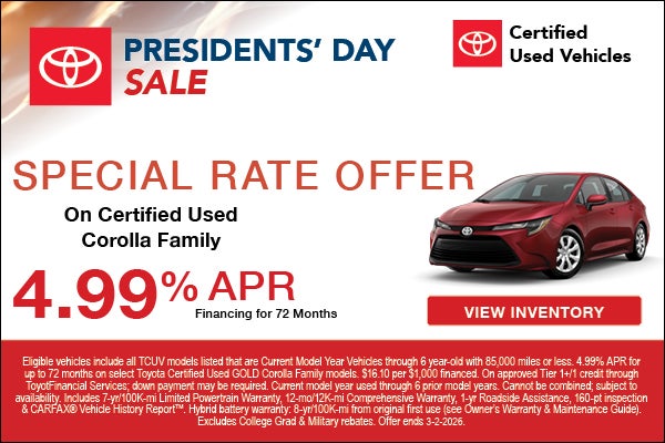 Certified Toyota COROLLA 