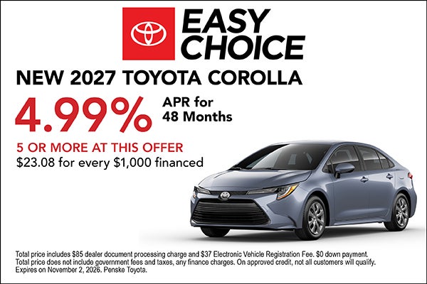 2027 Corolla APR Offer