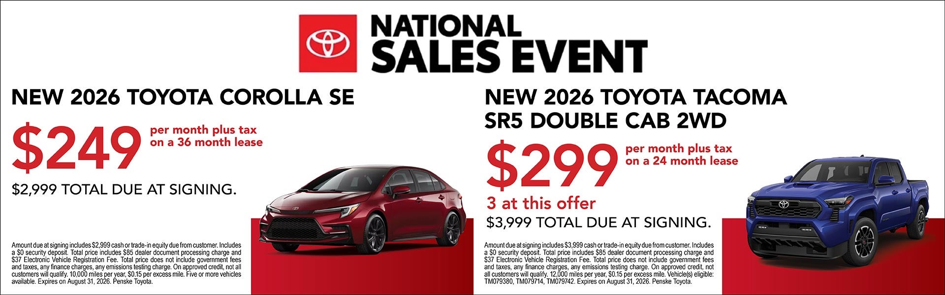 New 2026 Toyota Offer