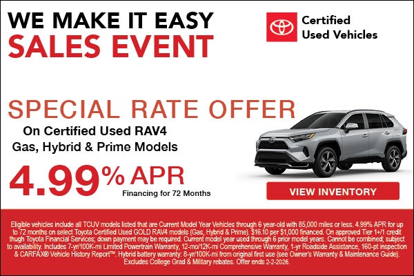 Certified Used RAV4 APR Special