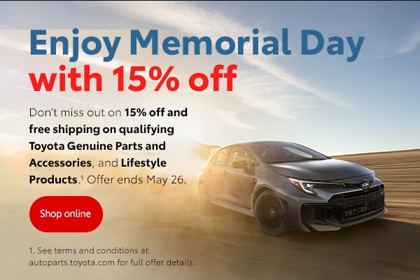 Memorial Day Parts Offer